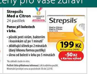 Dr. Max Strepsils med a citron nabídka