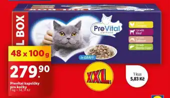 Lidl Prevital kapsičky pro kočky nabídka