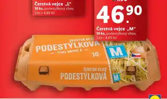 Lidl Čerstvá vejce m 10 ks nabídka