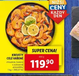 Lidl Krevety celé vařené nabídka