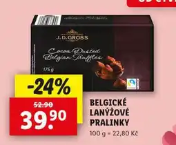 Lidl Belgické lanážové pralinky nabídka