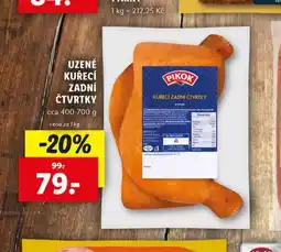 Lidl Uzené kuřecí zadní čtvrtky nabídka