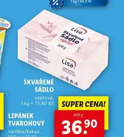 Lidl Škvařené sádlo vepřové nabídka