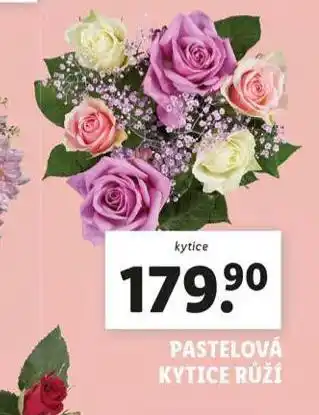 Lidl Pastelová kytice růží nabídka