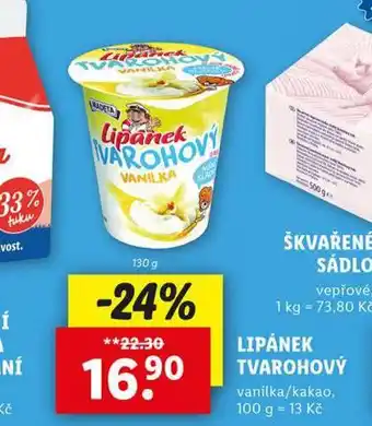 Lidl Lipánek tvarohový nabídka