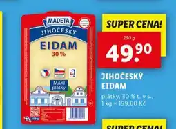 Lidl Jihočeský eidam plátky 30% nabídka