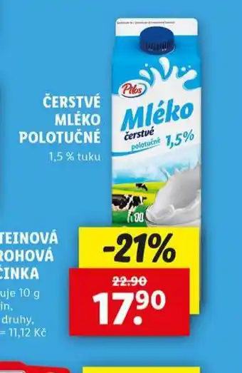 Lidl Čerstvé mléko 1,5% nabídka