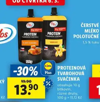 Lidl Proteinová tvarohová svačinka nabídka