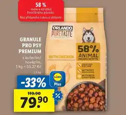 Lidl Granule pro psy premium nabídka