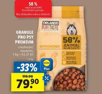 Lidl Granule pro psy premium nabídka