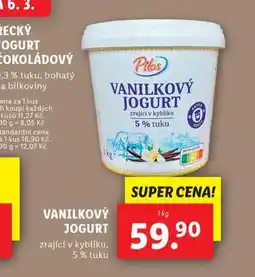 Lidl Vanilkový jogurt nabídka