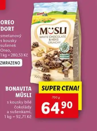 Lidl Bonavita müsli nabídka