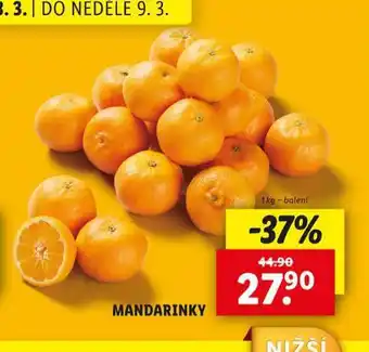 Lidl Mandarinky nabídka