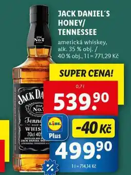 Lidl Jack daniel´s honey / tennessee nabídka