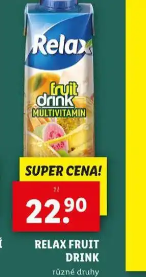 Lidl Relax fruit drink nabídka