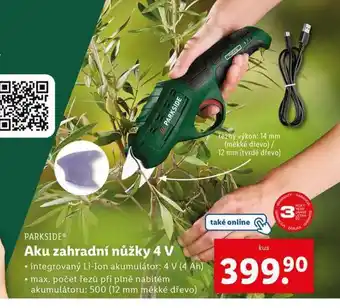 Lidl Aku zahradní nůžky 4 v nabídka