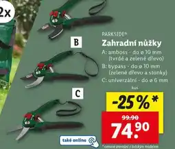 Lidl Zahradní nůžky nabídka