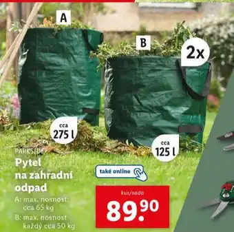 Lidl Pytle na zahradní odpad nabídka