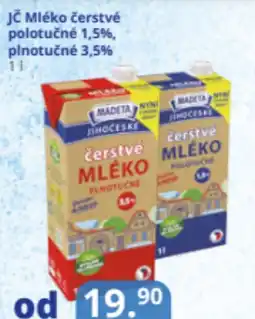 Potraviny CZ Jč Mléko čerstvé polotučné 1,5%, plnotučné 3,5% nabídka