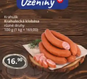 Potraviny CZ Krahulik Krahulecká klobása nabídka