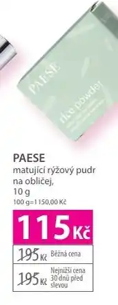 Hebe PAESE matující rýžový pudr na obličej nabídka