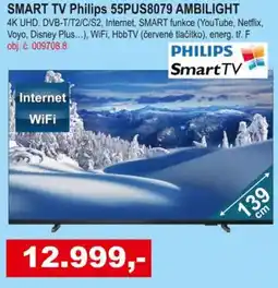 Elektro Spáčil SMART TV Philips 55PUS8079 AMBILIGHT nabídka