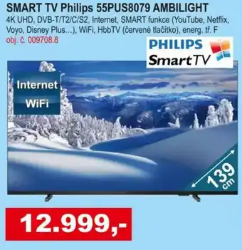 Elektro Spáčil SMART TV Philips 55PUS8079 AMBILIGHT nabídka