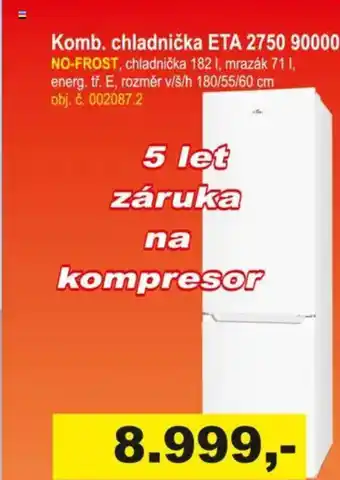 Elektro Spáčil Komb. chladnička ETA 2750 90000 nabídka