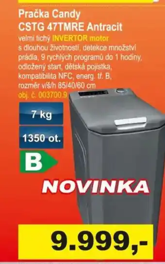 Elektro Spáčil Pračka Candy CSTG 47TMRE Antracit nabídka