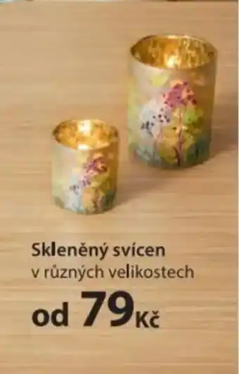 NKD Skleněný svícen v různých velikostech nabídka