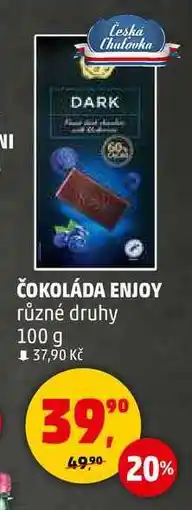 Penny Market ČOKOLÁDA ENJOY různé druhy, 100 g nabídka