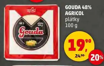 Penny Market GOUDA 48% AGRICOL plátky, 100 g nabídka