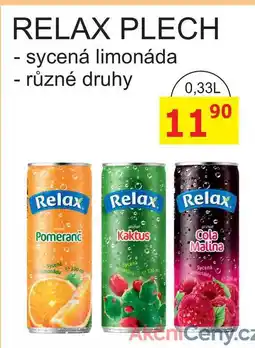 BENE Nápoje RELAX PLECH - sycená limonáda - různé druhy 0,33L nabídka