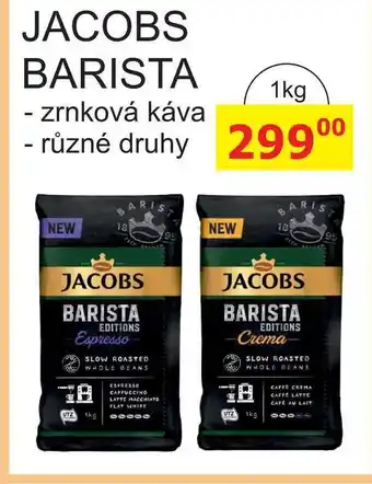 BENE Nápoje JACOBS BARISTA - zrnková káva 1kg nabídka