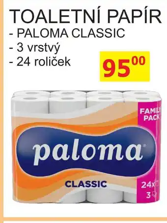 BENE Nápoje Paloma toaletní papír 3-vrstvý 24rolí nabídka