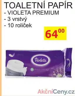 BENE Nápoje TOALETNÍ PAPÍR - VIOLETA PREMIUM - 3 vrstvý - 10 roliček nabídka