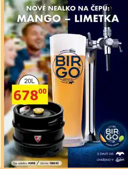 BENE Nápoje BIR GO MANGO LIMETKA 20l sud nabídka