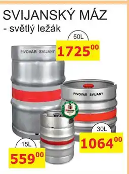 BENE Nápoje Svijany Svijanský Máz 30l sud nabídka