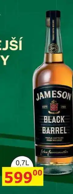 BENE Nápoje Jameson Black Barrel 0,7l 40% nabídka