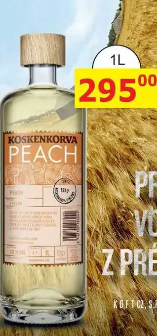 BENE Nápoje Koskenkorva Peach vodka 1l nabídka