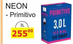 BENE Nápoje NEON - Primitivo 3L nabídka