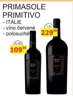 BENE Nápoje PRIMASOLE PRIMITIVO - ITÁLIE 1,5L nabídka