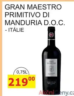 BENE Nápoje GRAN MAESTRO PRIMITIVO DI MANDURIA D.O.C. 0,75L nabídka