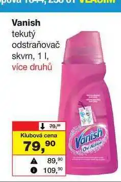 Barvy a laky drogerie Vanish tekutý odstraňovač skvrn, 1l nabídka