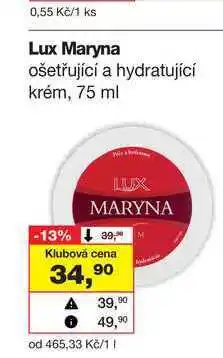 Barvy a laky drogerie Lux Maryna ošetřující a hydratující krém, 75 ml nabídka