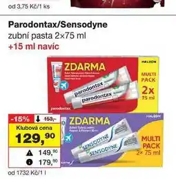 Barvy a laky drogerie Parodontax/Sensodyne zubní pasta 2x75 ml nabídka