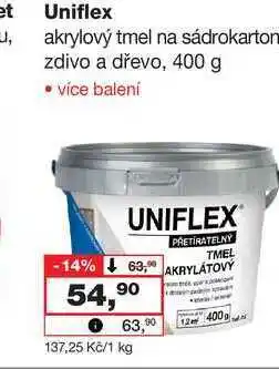 Barvy a laky drogerie Uniflex , akrylový tmel na sádrokarton zdivo a dřevo, 400 g nabídka