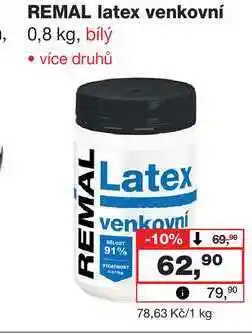 Barvy a laky drogerie REMAL latex venkovní 0,8 kg, bílý nabídka