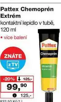 Barvy a laky drogerie Pattex Chemoprén Extrém kontaktní lepidlo v tubě, 120 ml nabídka