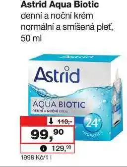 Barvy a laky drogerie Astrid Aqua Biotic denní a noční krém normální a smíšená pleť, 50 ml nabídka